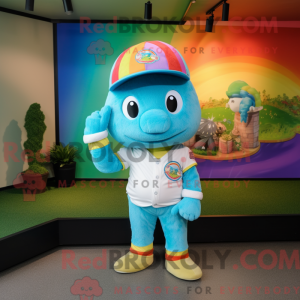 Turquoise Rainbow mascot...