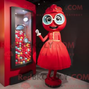 Red Gumball Machine mascot...