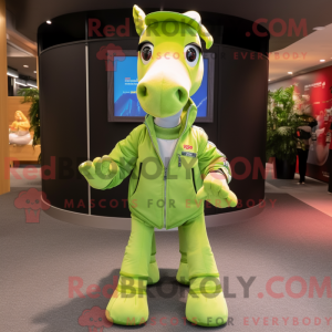 Lime Green Horse mascot...