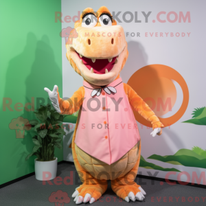 Peach Crocodile mascot...