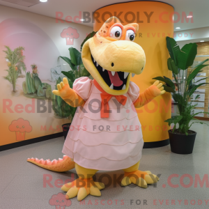 Peach Crocodile mascot...
