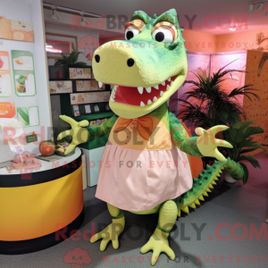Peach Crocodile maskot...
