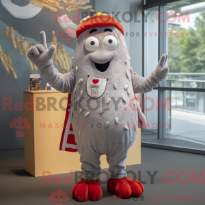 Gray Currywurst mascot...