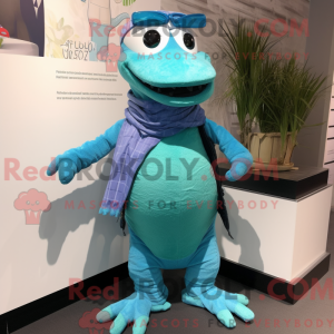 Turkis krokodille maskot...