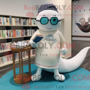 Cream Narwhal mascot...
