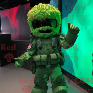 Green Para Commando mascot...