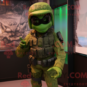 Green Para Commando mascot...