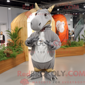 Gray Parasaurolophus mascot...