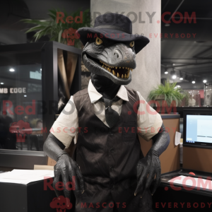 Black Velociraptor mascot...