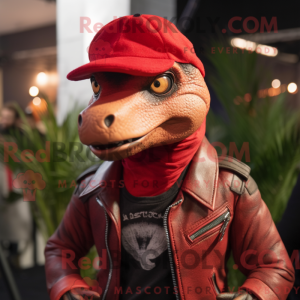Red Deinonychus mascot...