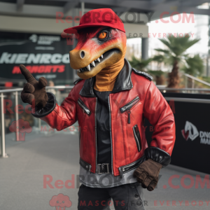 Red Deinonychus mascot...