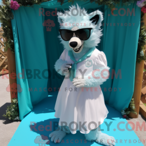 Teal Hyäne Maskottchen...