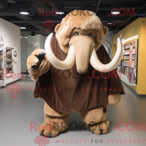 Brun Mammoth maskot kostume...
