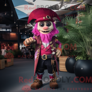 Magenta Pirate Maskot...
