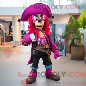Magenta Pirate Maskot...