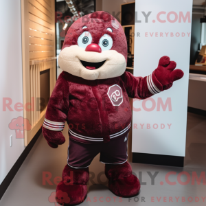 Maroon Cod maskot kostume...