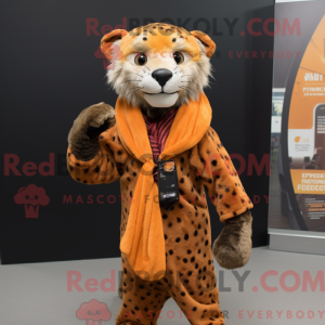 Rust Cheetah mascot costume...
