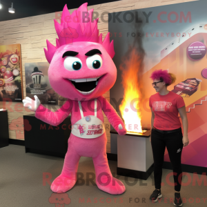 Pink Fire Eater mascot...