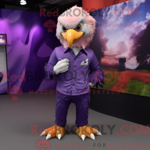 Purple Bald Eagle mascot...