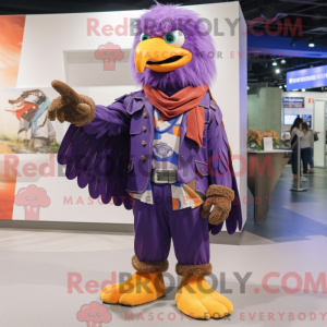 Purple Bald Eagle mascot...