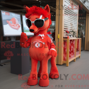 Red Mare mascot costume...