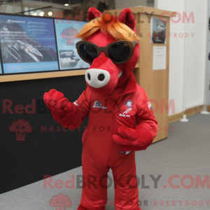 Red Mare-mascottekostuum...