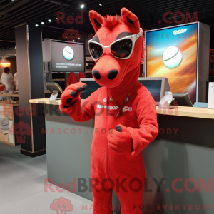 Red Mare maskot kostume...