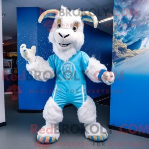 Sky Blue Goat maskot...