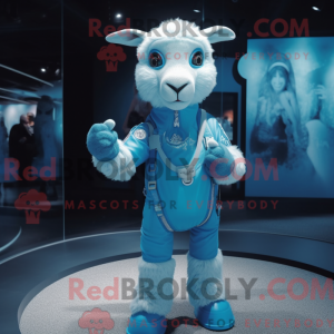 Sky Blue Goat mascot...