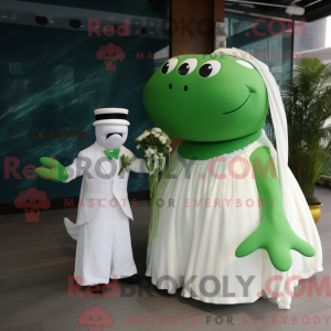Green Humpback Whale mascot...