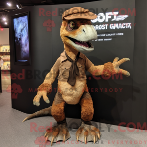 Brown Velociraptor mascot...