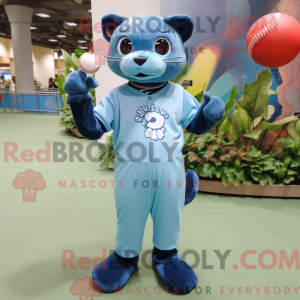 Sky Blue Jaguarundi mascot...