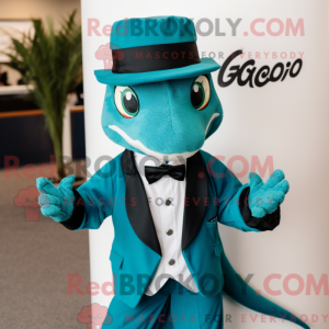 Postava maskota Teal Geckos...