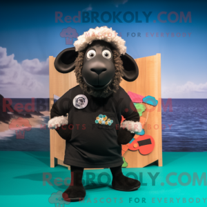 Sorte får maskot kostume...