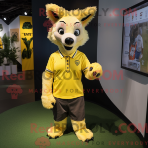 Lemon Yellow Hyena mascot...