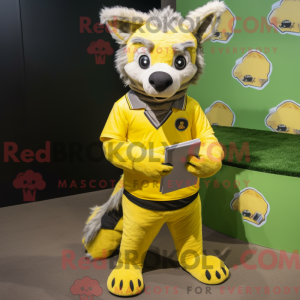 Lemon Yellow Hyena mascot...