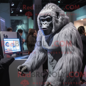 Silver Gorilla mascot...