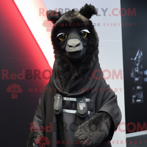 Black Llama mascot costume...