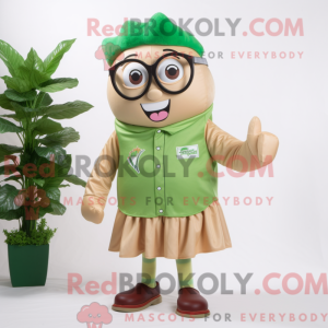 Tan Spinach mascot costume...
