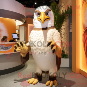 Cream Falcon mascot costume...