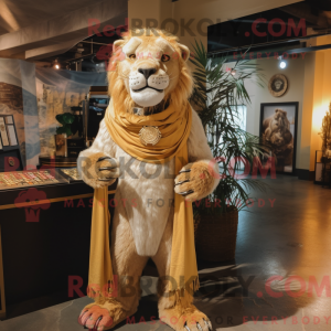 Guld Smilodon maskot...