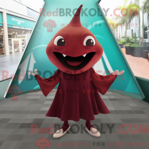 Maroon Stingray mascot...