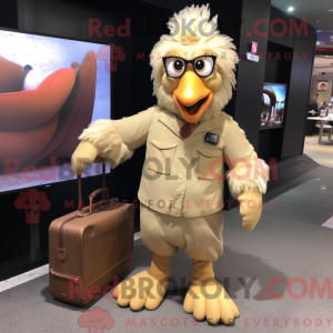 Tan Chicken mascot costume...