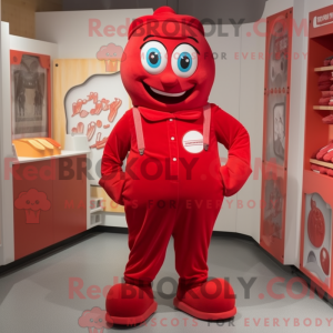 Red Candy mascot costume...