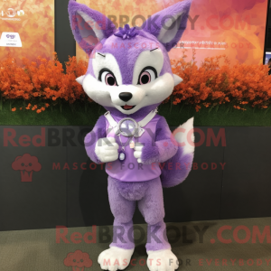 Lavender Fox mascot costume...