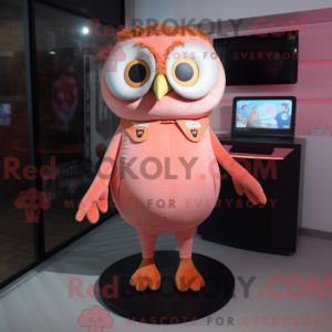 Peach Owl maskot kostume...