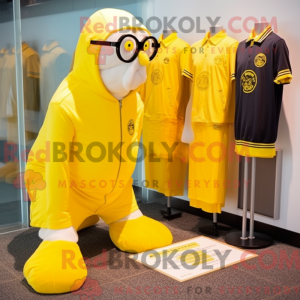 Yellow Walrus mascot...