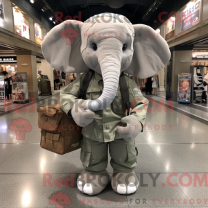 Grå elefant maskot kostume...