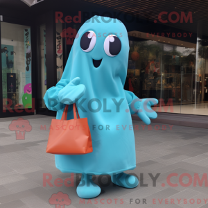 Postava maskota Cyan Ghost...