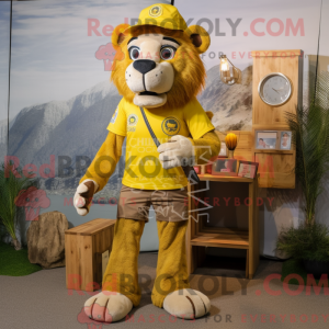 Gelber Löwe Maskottchen...